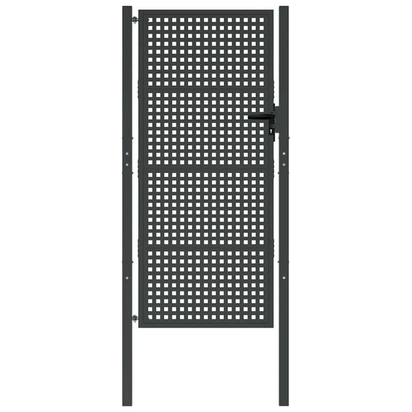 vidaXL Portail de jardin anthracite 100x175 cm acier