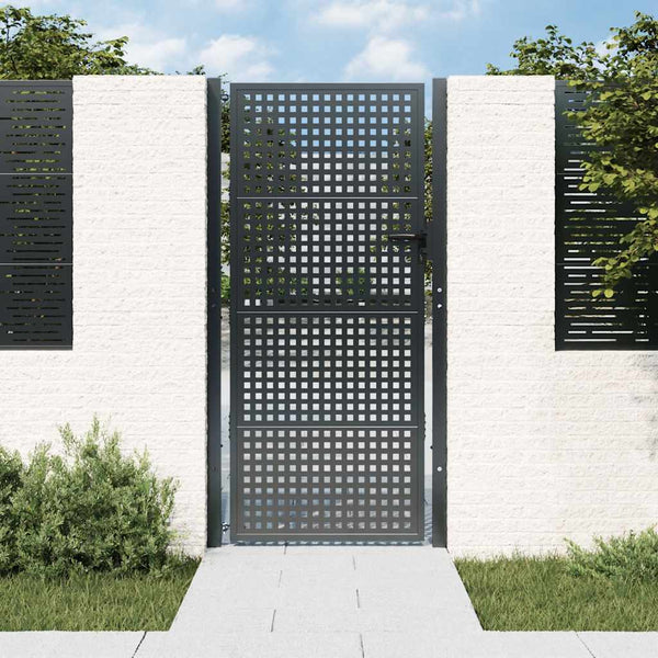 vidaXL Portail de jardin anthracite 100x175 cm acier