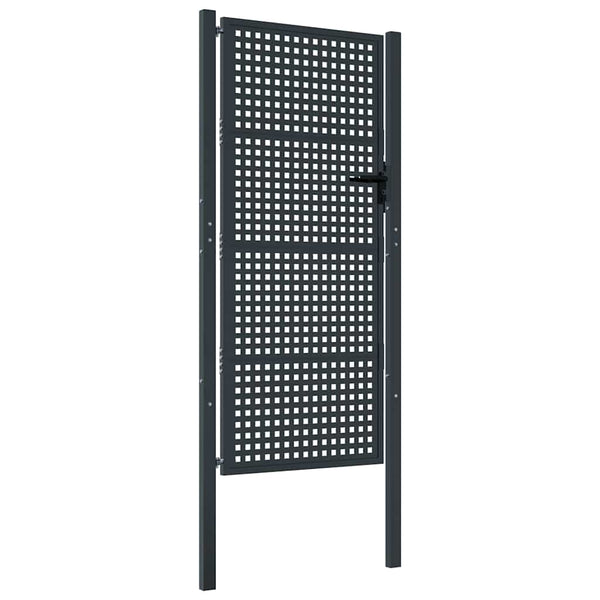 vidaXL Portail de jardin Anthracite 100x200 cm Acier