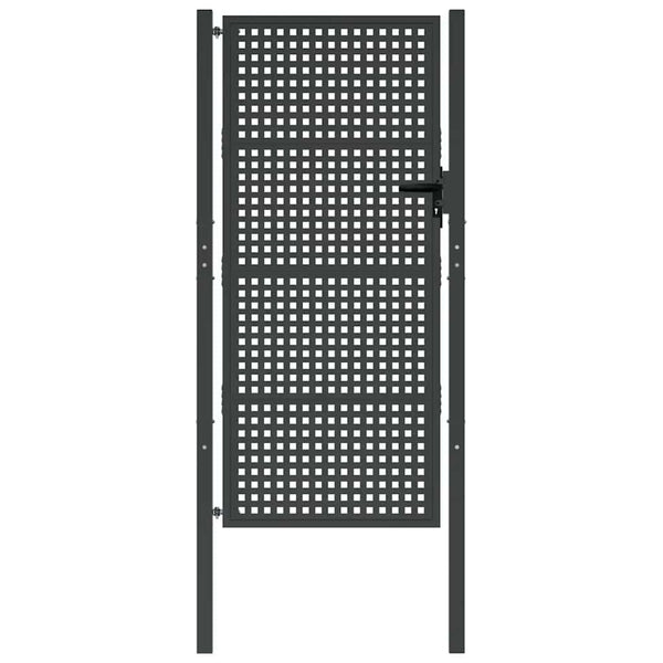 vidaXL Portail de jardin Anthracite 100x200 cm Acier