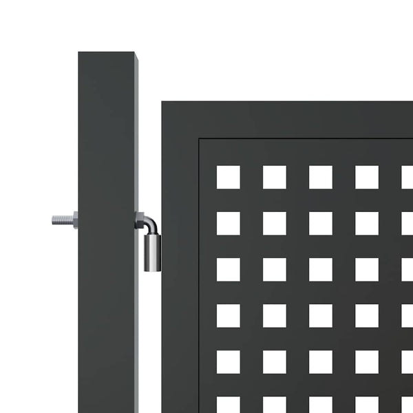 vidaXL Portillon de jardin anthracite 300x75 cm acier