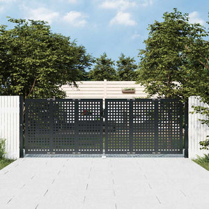 vidaXL Portillon de jardin anthracite 300x75 cm acier