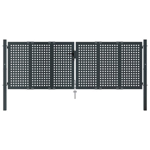 vidaXL Portail de jardin anthracite 300x100 cm acier