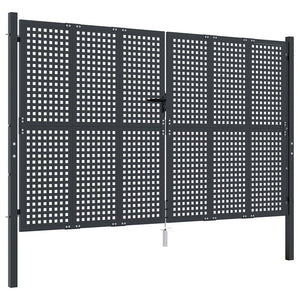 Gartentor Anthrazit 300x175 cm Stahl