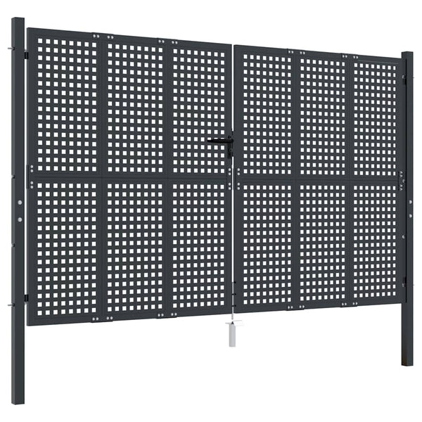 Gartentor Anthrazit 300x175 cm Stahl