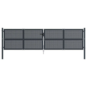 Gartentor Anthrazit 400x125 cm Stahl