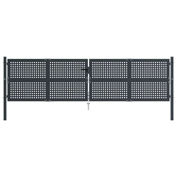 Gartentor Anthrazit 400x125 cm Stahl