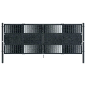 Gartentor Anthrazit 400x125 cm Stahl