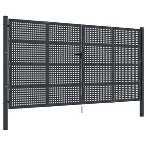Gartentor Anthrazit 400x175 cm Stahl