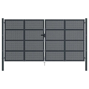 Gartentor Anthrazit 400x175 cm Stahl