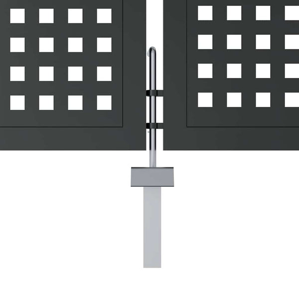 Gartentor Anthrazit 400x175 cm Stahl