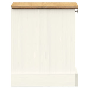 vidaXL Table de chevet VIGO blanche 42x35x42 cm en pin massif