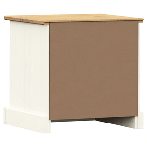 vidaXL Table de chevet VIGO blanche 42x35x42 cm en pin massif