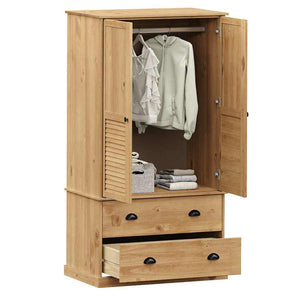 Kiefer Kleiderschrank Massivholz 90x170 cm