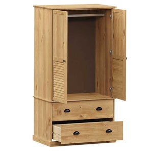 Kiefer Kleiderschrank Massivholz 90x170 cm