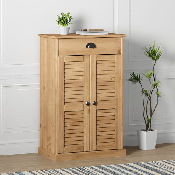 vidaXL Meuble à chaussures VIGO 60x35x96 cm bois de pin massif