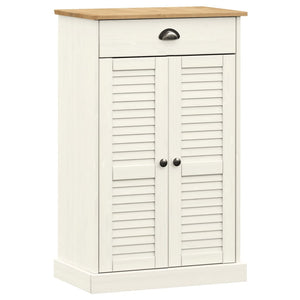 Weißer Schuhschrank Kiefer Massivholz 60 cm