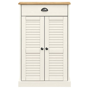 Weißer Schuhschrank Kiefer Massivholz 60 cm