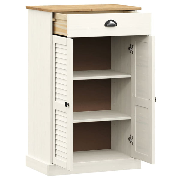 Weißer Schuhschrank Kiefer Massivholz 60 cm