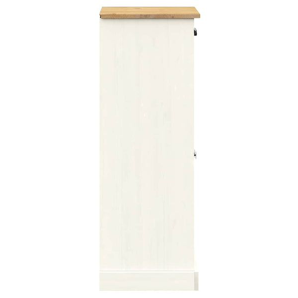 Weißer Schuhschrank Kiefer Massivholz 60 cm