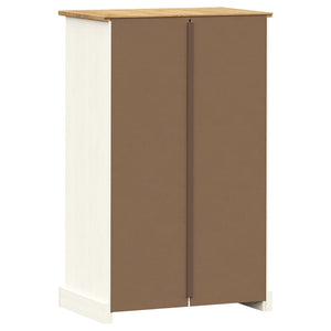 Weißer Schuhschrank Kiefer Massivholz 60 cm