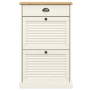 Weißer Schuhschrank Kiefer Massivholz 60 cm