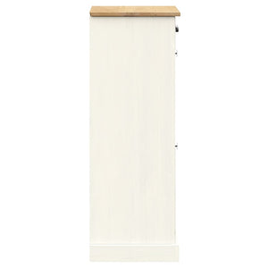 Weißer Schuhschrank Kiefer Massivholz 60 cm