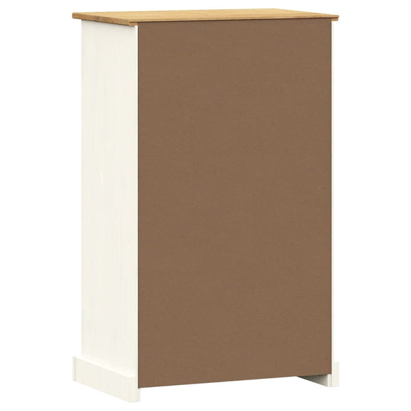 Weißer Schuhschrank Kiefer Massivholz 60 cm