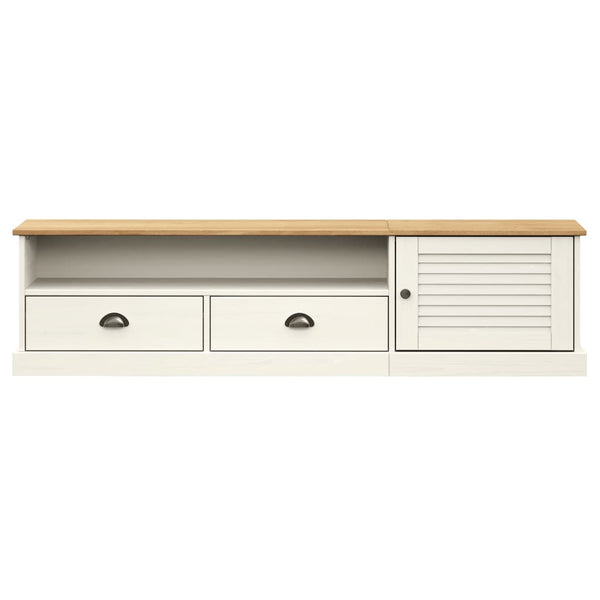 TV-Schrank VIGO Weiß Kiefer Massivholz 156 cm