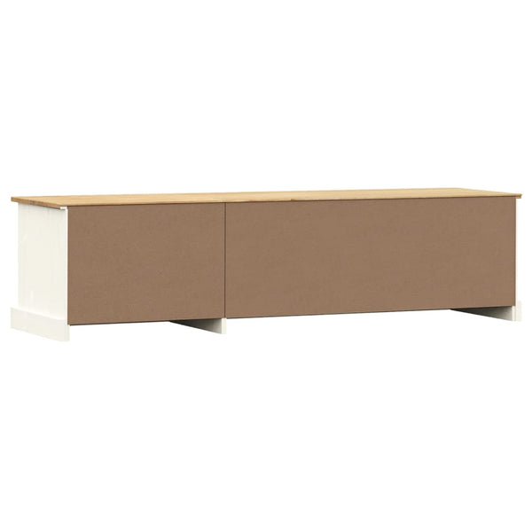 TV-Schrank VIGO Weiß Kiefer Massivholz 156 cm