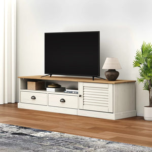 TV-Schrank VIGO Weiß Kiefer Massivholz 156 cm