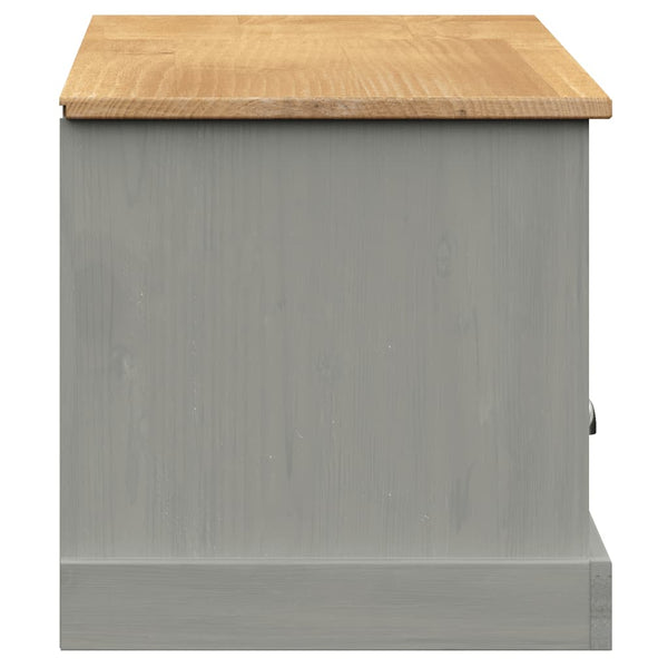 TV-Schrank Grau Kiefer Massivholz 156cm