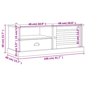 TV-Schrank Kiefer Massivholz 106 cm