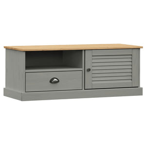 Grauer TV-Schrank aus Kiefernholz 106 cm