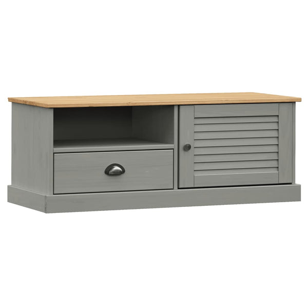 Grauer TV-Schrank aus Kiefernholz 106 cm