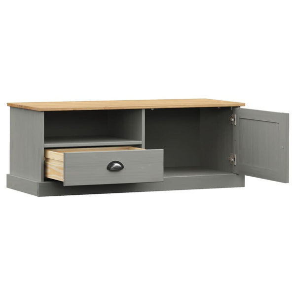 Grauer TV-Schrank aus Kiefernholz 106 cm