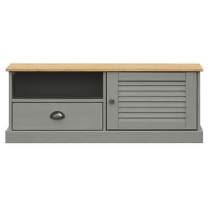 Grauer TV-Schrank aus Kiefernholz 106 cm