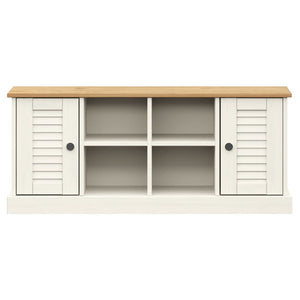 Weiße Schuhbank Kiefer Massivholz 106 cm