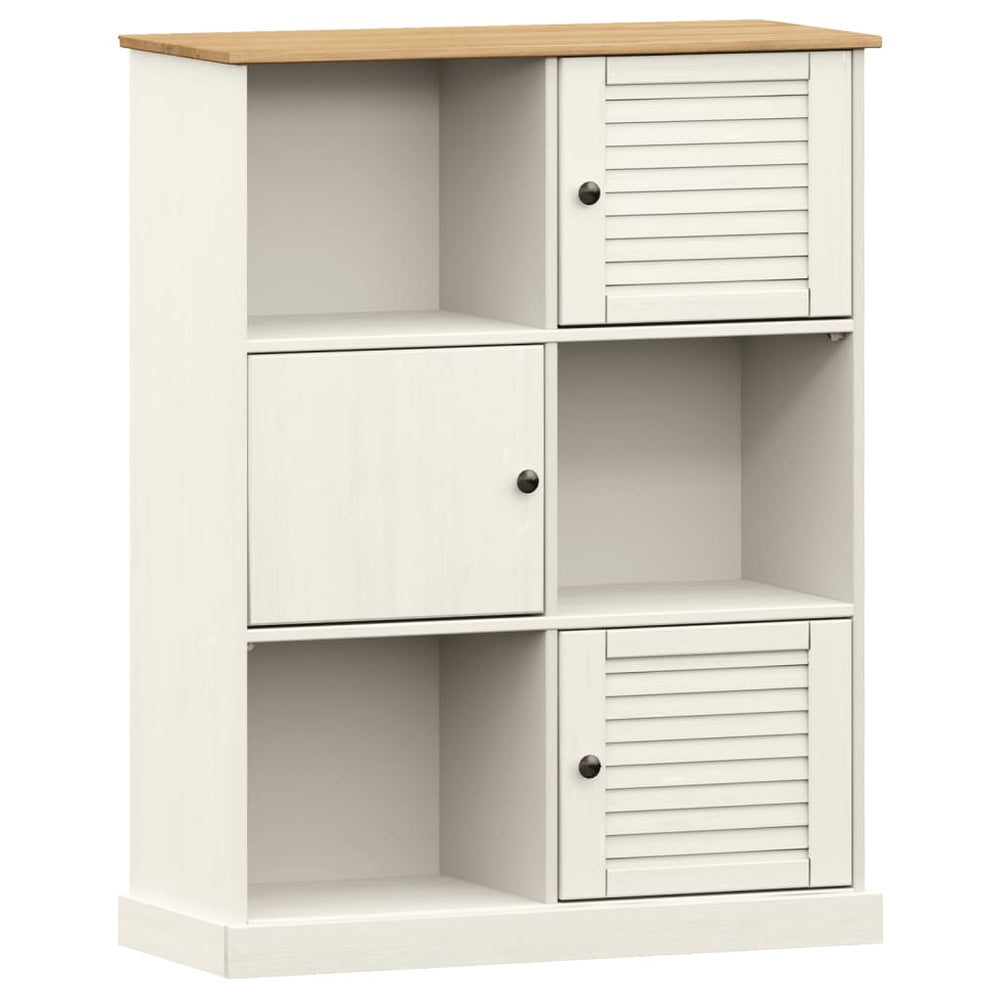 Bücherregal Weiß Kiefer Massivholz 90cm