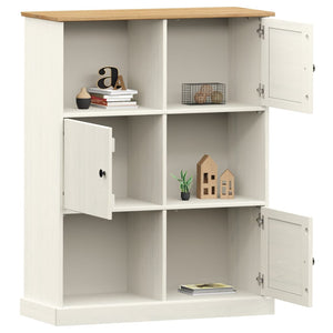 Bücherregal Weiß Kiefer Massivholz 90cm