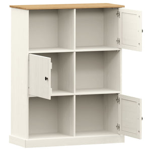 Bücherregal Weiß Kiefer Massivholz 90cm