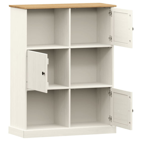 Bücherregal Weiß Kiefer Massivholz 90cm
