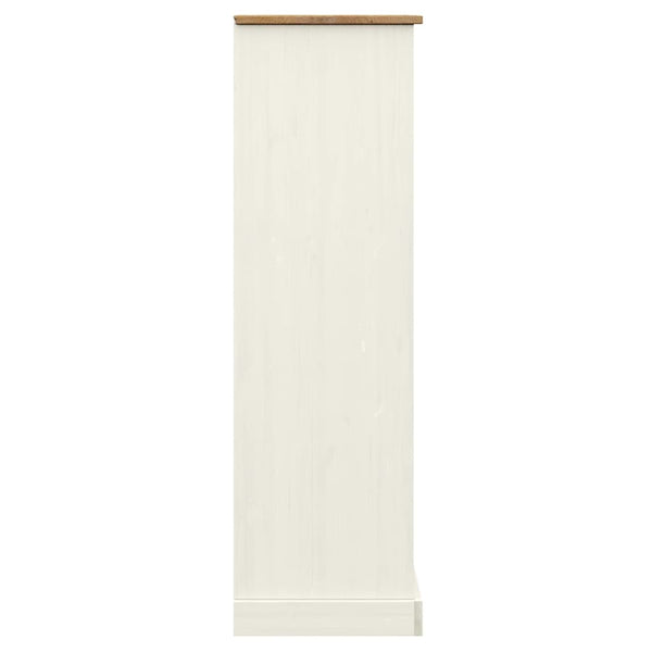 Bücherregal Weiß Kiefer Massivholz 90cm