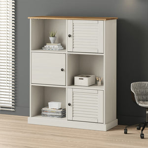 Bücherregal Weiß Kiefer Massivholz 90cm