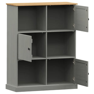 vidaXL Bibliothèque VIGO Gris 90x35x114,5 cm Bois de pin massif