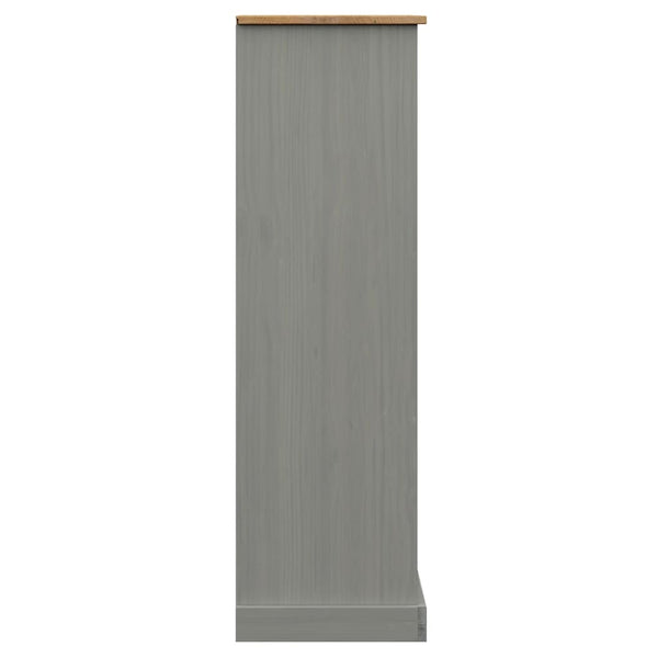 vidaXL Bibliothèque VIGO Gris 90x35x114,5 cm Bois de pin massif
