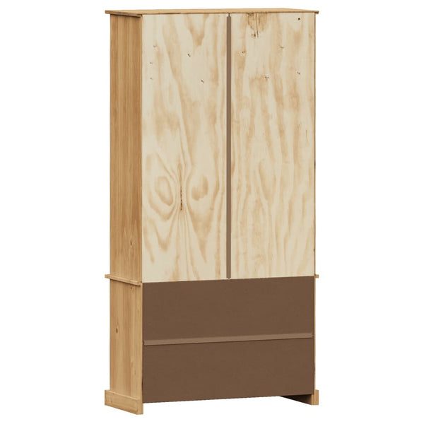 Massivholz Vitrine Kiefer 85x170 cm