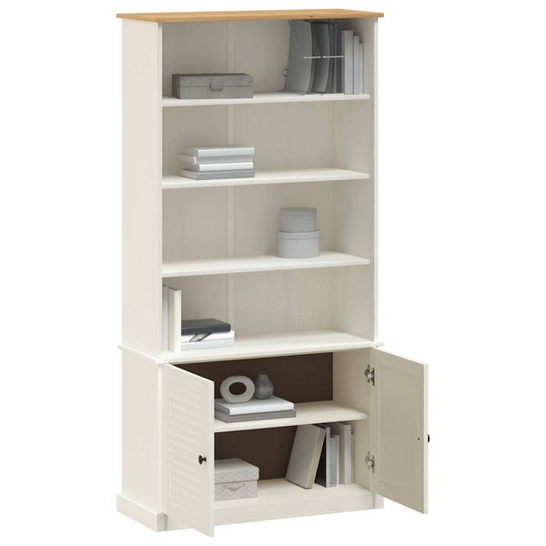 Bücherregal VIGO Weiß Kiefer Massivholz 85x170 cm