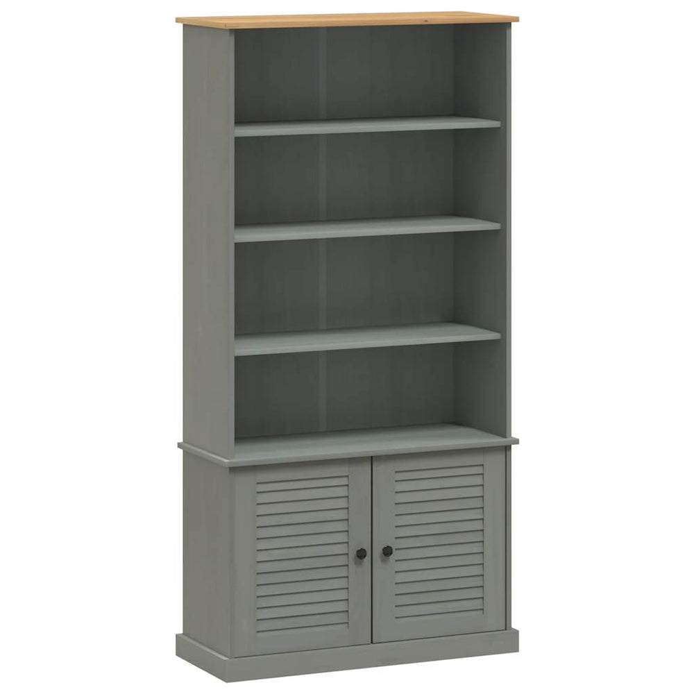 Bücherregal VIGO Grau Kiefer Massivholz 85x170 cm