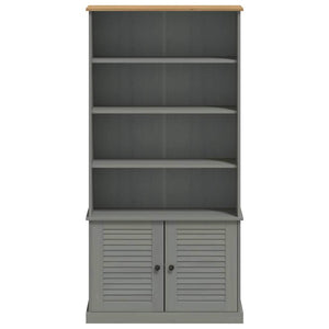 Bücherregal VIGO Grau Kiefer Massivholz 85x170 cm